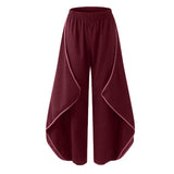 Women Casual Loose Ruffle Wide Leg  Sweatpants