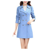 Slim Fit Lapel Women's Trench Coats