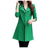 Slim Fit Lapel Women's Trench Coats