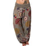 Women's Loose Floral Print Drawstring Pants